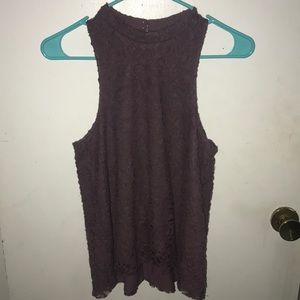 Medium hollister purple lace high neck top
